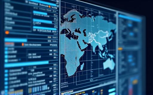Abbildung eines GIS-Dashboards mit Kartendaten